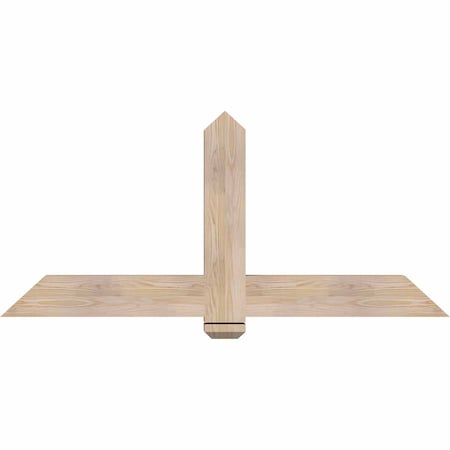 Ekena Millwork Eugene Smooth Timber Gable Bracket, Douglas Fir, 60"W x 27"H x 3 1/2"D x 5 1/2"F, 11/12 Pitch GBW060X27X0406EUG00SDF
